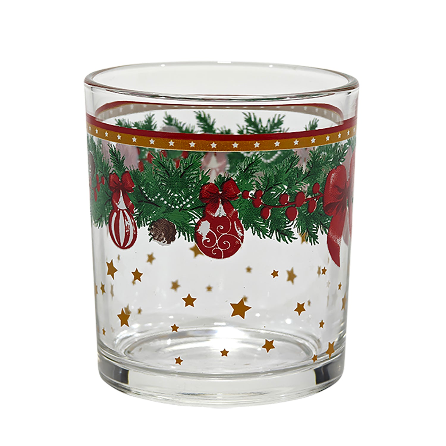 GUSTO CASA - Bicchieri Natalizi Ghirlanda 25 cl - set 6 pezzi